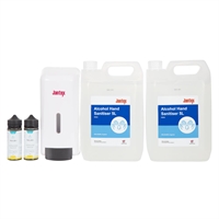 Special Offer 4 x Hand Sanitisers and Jantex Soap and Hand Sanitiser Dispenser