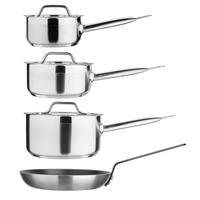 Nisbets Essentials Cook Like A Pro 4-Delige Steelpan- En Koekenpannenset