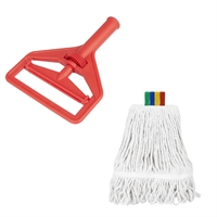 Jantex Connect Wide Kentucky Cotton Mop Head Red 400g