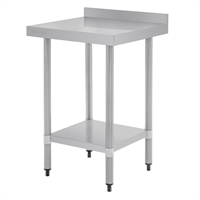 Vogue RVS werktafel met achteropstand 90x60x60cm