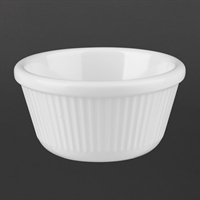 Olympia Kristallon Melamine Fluted Ramekins White 76mm (12 Pack)