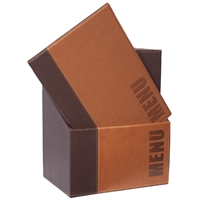 Securit Contemporary Menu Covers and Storage Box A4 Tan (20 Pack)