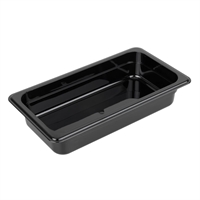 Vogue Polycarbonate 1/3 Gastronorm Container 65mm Black