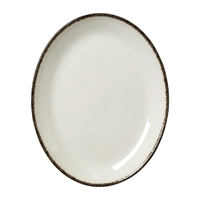 Steelite Charcoal Dapple Oval Coupe Plates 202mm (24 Pack)