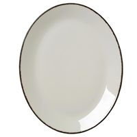 Steelite Charcoal Dapple Oval Coupe Plates 342mm (12 Pack)