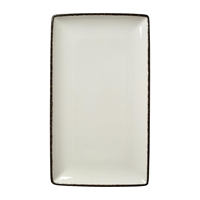 Steelite Charcoal Dapple Rectangle Three Plates 330 x 190mm (6 Pack)