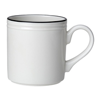 Steelite Bead Black Band Mugs 285ml (12 Pack)