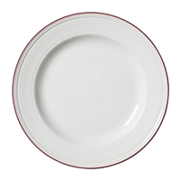 Steelite Bead Maroon Band Plates 255mm (12 Pack)