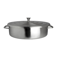Steelite Creations Homestyle Brushed Stainless Round Chafer 9.1Ltr