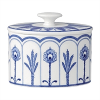 William Edwards Sultan's Garden Blue Oval Sugar Coupe 90mm (12 Pack)