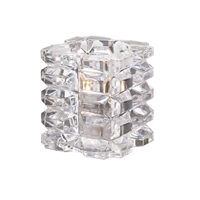 Hollowick Faceted Cube Clear Glasses Votive 76mm x 83mm (6 Pack)