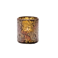 Hollowick Crackle Gold Crackle Glasses Votive Lamp 76mm x 80mm (36 Pack)