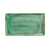 Steelite Craft Aqua Rectangle Three Plates 320x190mm (6 Pack)