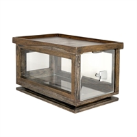 Steelite D.W. Haber Fusion Stackable Bakery Box with Acrylic Drawer Ash Grey
