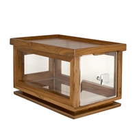 Steelite D.W. Haber Fusion Stackable Bakery Box with Acrylic Drawer Teak