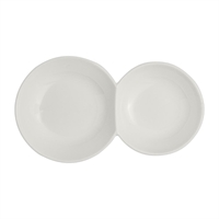 Rene Ozorio White Album 2 Compartment Gourmet Sauce Dishes 170ml (12 Pack)