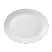 Steelite Bead Accent Oval Coupe Plates 340mm (12 Pack)