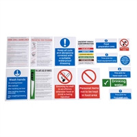 Vogue Food Preparation Sign Pack
