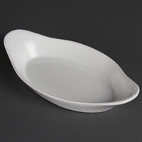 Plats ovales à oreilles blancs Olympia 229 x 127mm