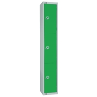 Elite Three Door 300mm Deep Lockers Green