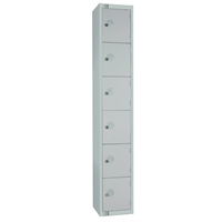 Elite Six Door 450mm Deep Lockers Grey