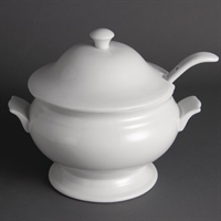 Soupière et louche Olympia Whiteware 2,5L