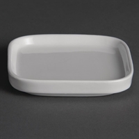 Mini plats bas Olympia Whiteware 93mm (lot de 12)