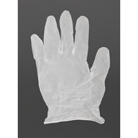 Vogue Powder-Free Vinyl Gloves Clear (100 Pack)
