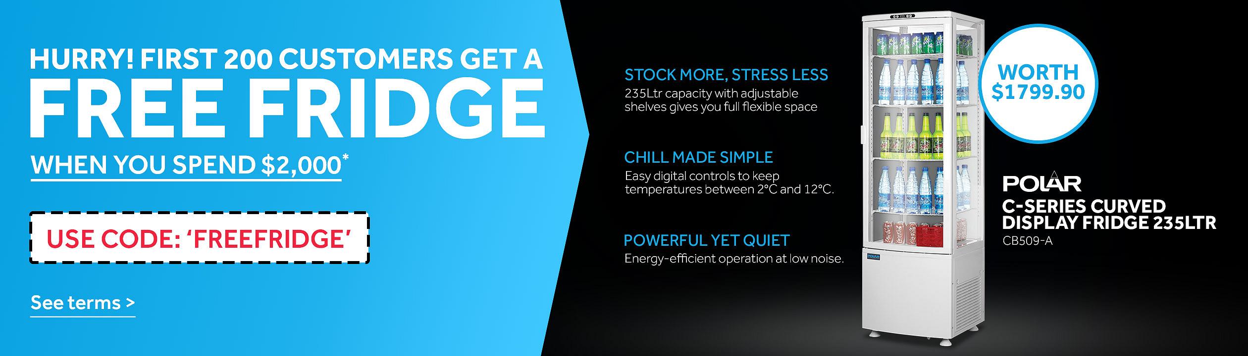 Proof of coupon - Nisbets - Nisbets giveaway: free fridge when you spend $2,000 [[free fridge]]