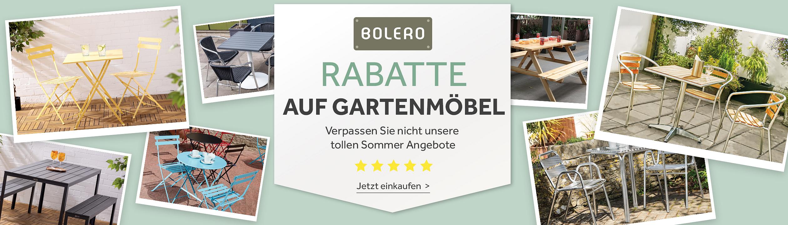 GROSSE RABATTE AUF GARTENMÖBEL. ENTDECKEN SIE UNSER BREITES SORTIMENT AN GARTENMÖBELN.Verpassen Sie nicht unsere tollen Sommer Angebote. Jetzt einkaufen >​