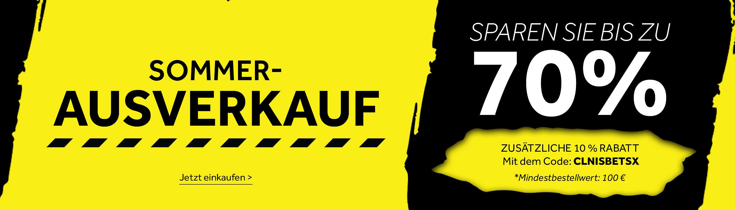 SOMMER-AUSVERKAUF - ERHALTEN SIE ZUSÄTZLICHE 10 % RABATT – Mit dem Code: CLNISBETSX. *Mindestbestellwert: 100 €. Jetzt einkaufen >