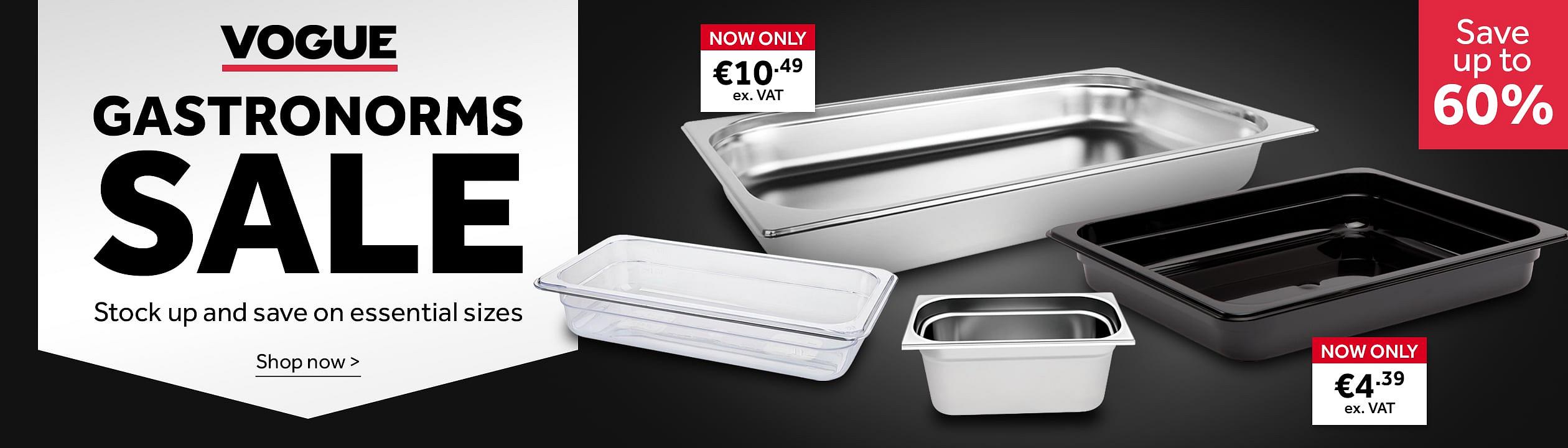 Gastronorms sale. Save up to 60%. Stock up and save on essential sizes. Shop now