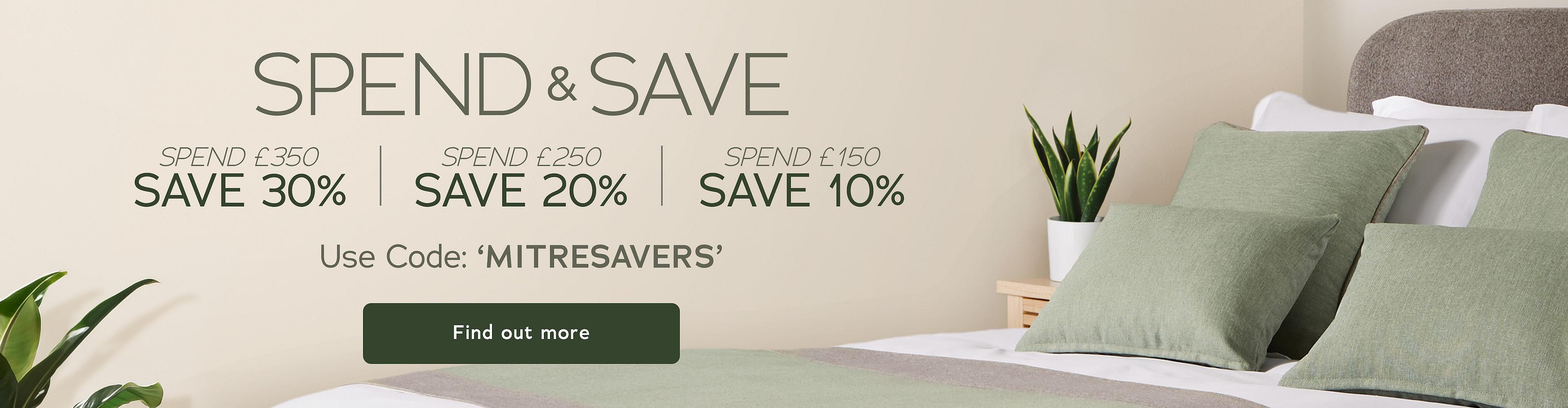 Spend & Save promotion: Save 30% when you spend £350, save 20% when you spend £250, or save 10% when you spend £150. Use code 'MITRESAVERS'. Find out more. >
