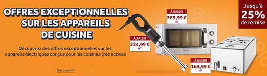Miniature du carrousel pour OFFRES EXCEPTIONNELLES SUR LES APPAREILS DE CUISINE