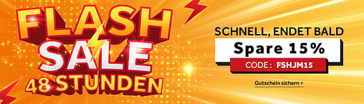 Flash Sale 48 Stunden. Spare 15%.
