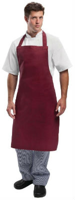 Whites Unisex Bib Apron Burgundy A557