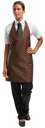 Uniform Works Tuxedo Bib Apron Chocolate A890 Uniform Works Tuxedo Bib Apron Chocolate A890