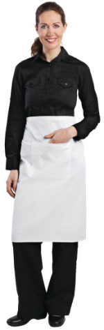 Regular Bistro Unisex Apron White B132 Regular Bistro Unisex Apron White B132