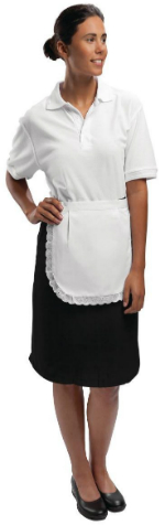 Whites Waitress Apron With Trim B740 Whites Waitress Apron With Trim B740