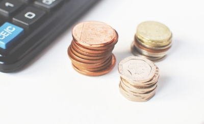 Piles of coins