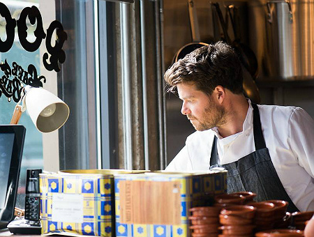 Root to fruit pioneer Tom Hunt at his restaurant Poco, Bristol - image by Tom Bowles 
