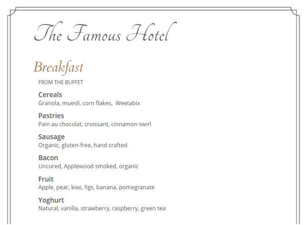 Aps Menu APS Buffet Service | APS Frames Buffet Equipment | Nisbets