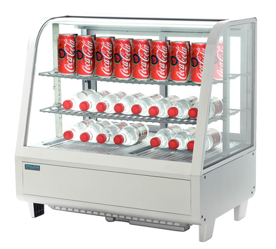 Polar chilled food display filled with cold drinks