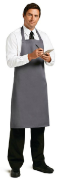 Whites Polycotton Bib Apron Charcoal B426