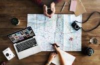 Map on table