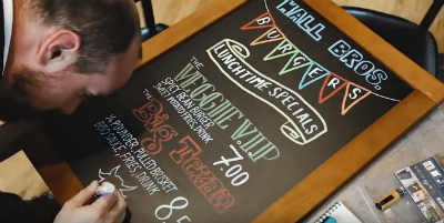 Marketing with chalkboards