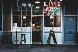 shop front of a cafe