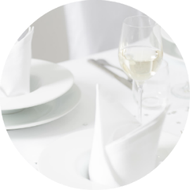 White Mitre Table Linen