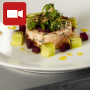 Slow Poached Salmon Starter with Vegetables Recipe