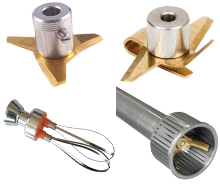 Stick blender blades and attachments